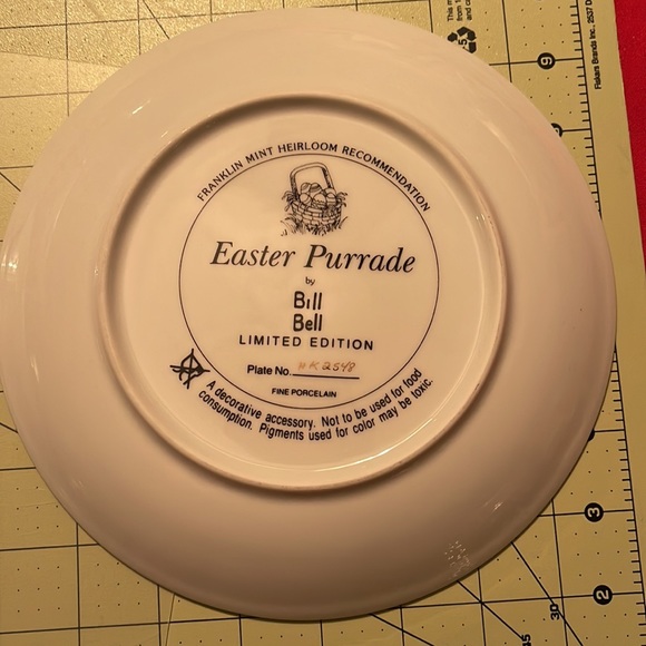 Vintage bull Bell Franklin mount cat plates - Picture 5 of 5